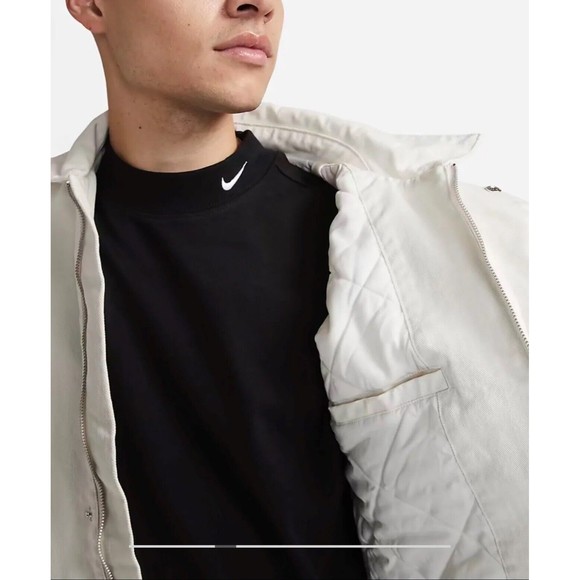 Nike Sportswear Mens Sz XL Denim Quilted Insulated Full Zip Work Jacket - Picture 7 of 16